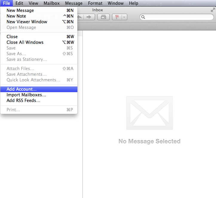 Setting up email in Apple Mail - Step 1