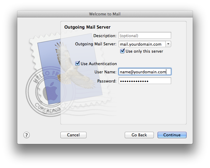 Setting up email in Apple Mail - Step 5