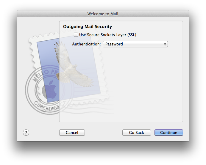 Setting up email in Apple Mail - Step 7 Setting up email in Apple Mail - Step 7