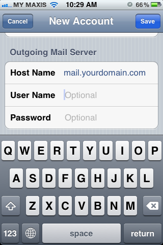 Setting up email in iPhone - Step 8