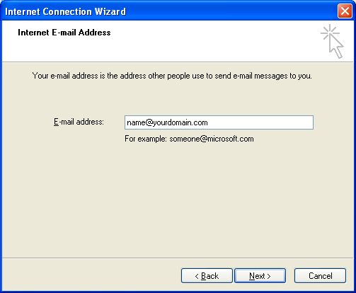 Setting up email in Outlook Express - Step 4