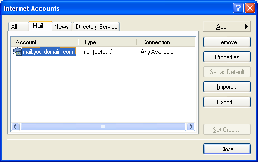 Setting up email in Outlook Express - Step 8