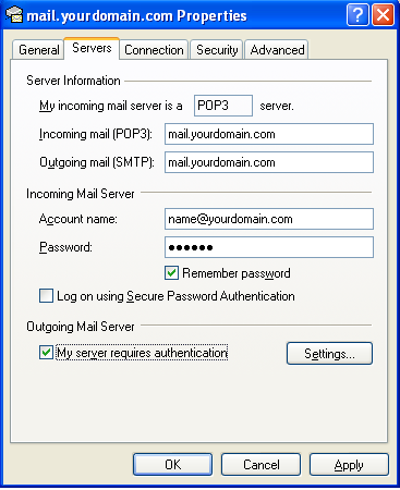 Setting up email in Outlook Express - Step 10