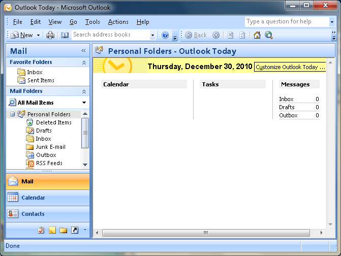 Setting up email in Microsoft Outlook - Step 1