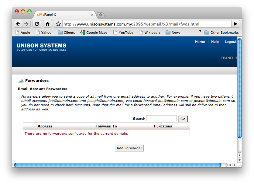 How to setup email forwarding